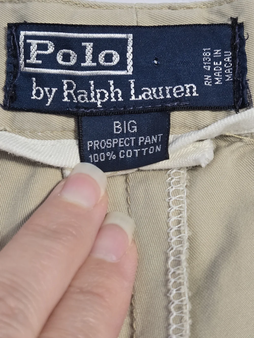 Polo Ralph Lauren Big Prospect Khaki Shorts Men's 56B Beige Cotton Pleated